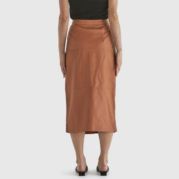 Airborne Leather Skirt - Tan - Image 3