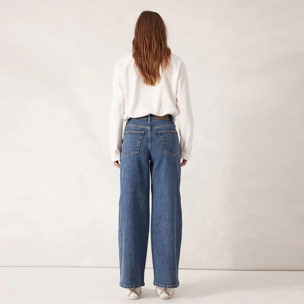 Evie Wide Leg Jean - Fresh Indigo - Image 5
