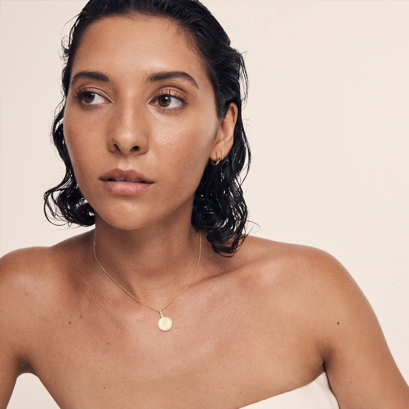 Serafina Coin Necklace - Gold - Image 3